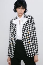 HOUNDSTOOTH JACKET at Zara